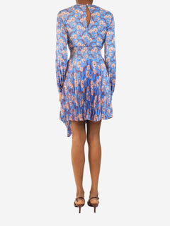 Blue floral pleated midi dress - size 6 Dresses A.L.C. 