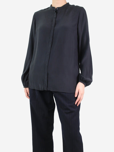 Black silk shirt - size UK 10 Tops Bamford 