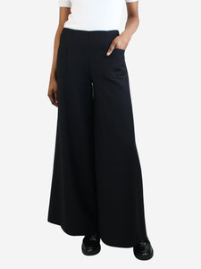 Osman Black wide-leg pocket trousers - size UK 6