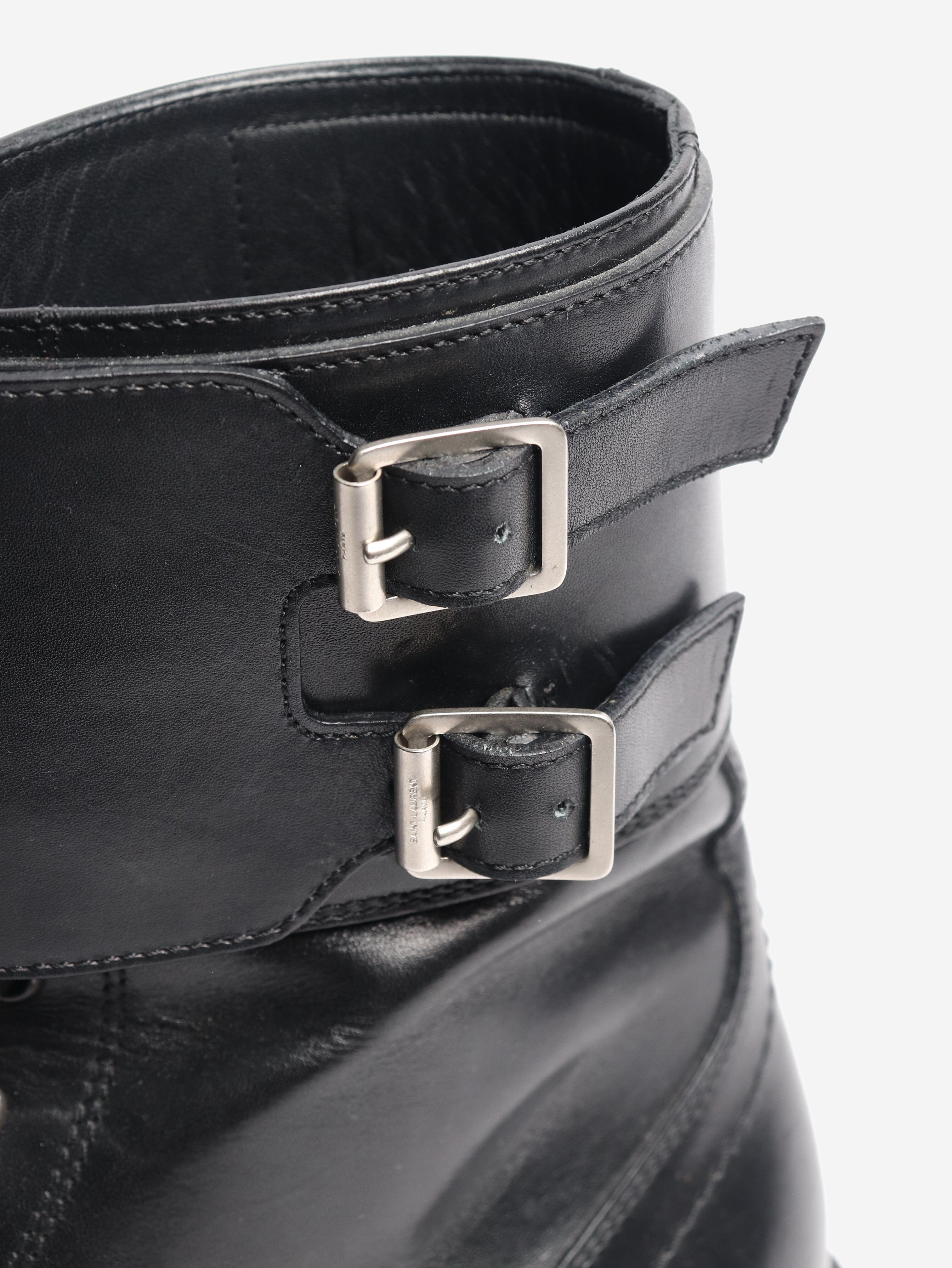 Black Patti combat boots - size EU 37 Boots Saint Laurent 
