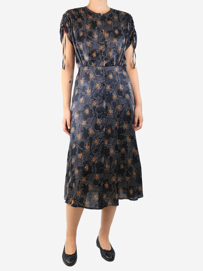 Black silk-blend printed midi dress - size M Dresses Sessun 