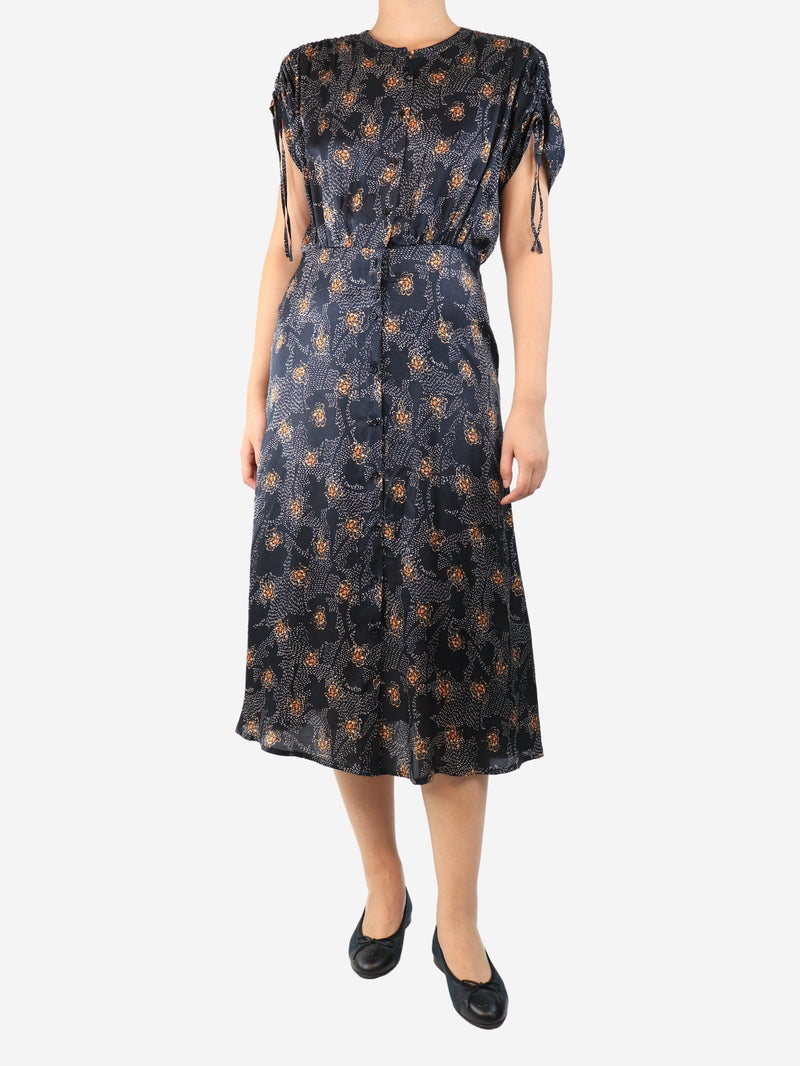 Black silk-blend printed midi dress - size M Dresses Sessun 