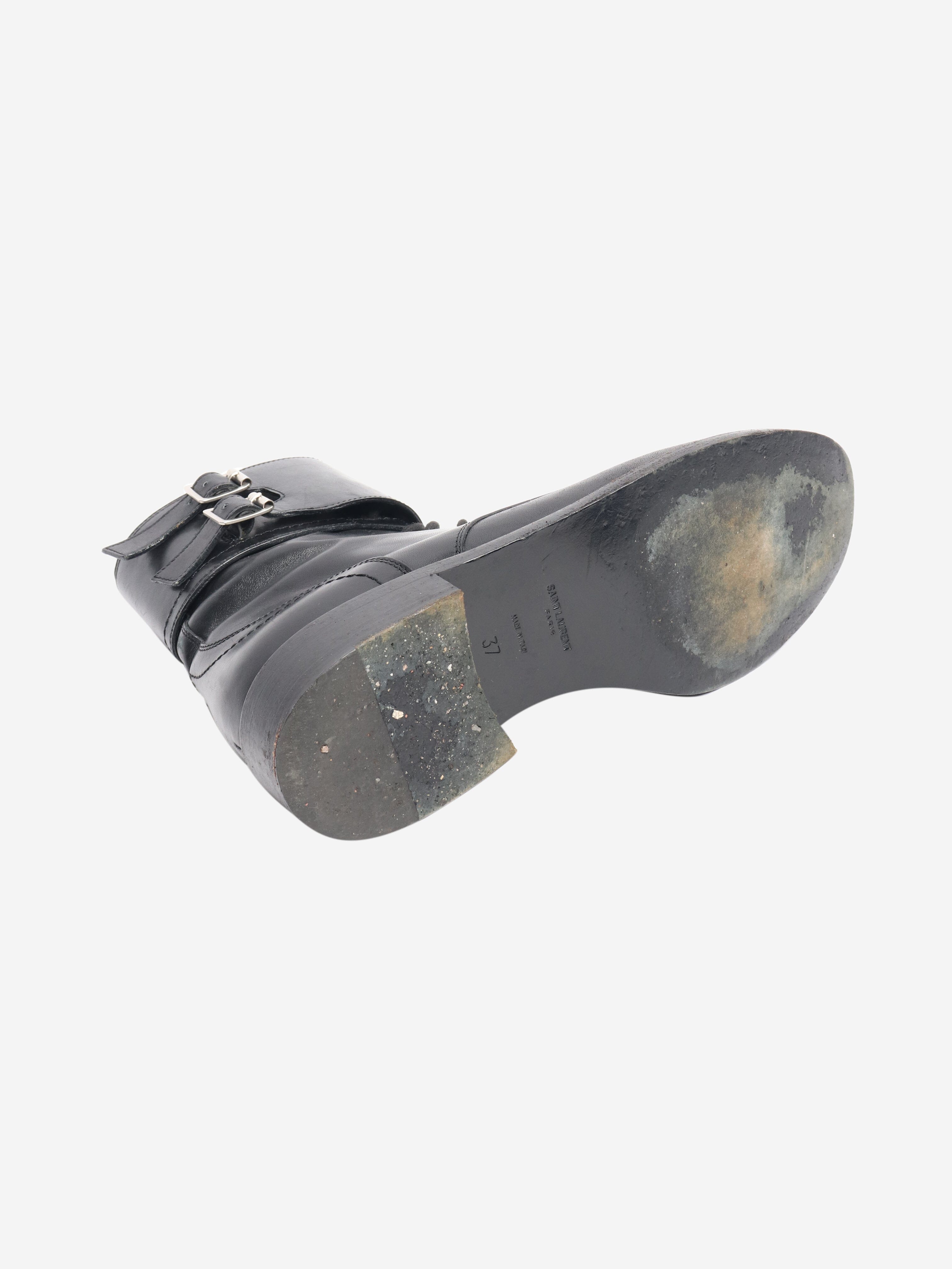 Black Patti combat boots - size EU 37 Boots Saint Laurent 
