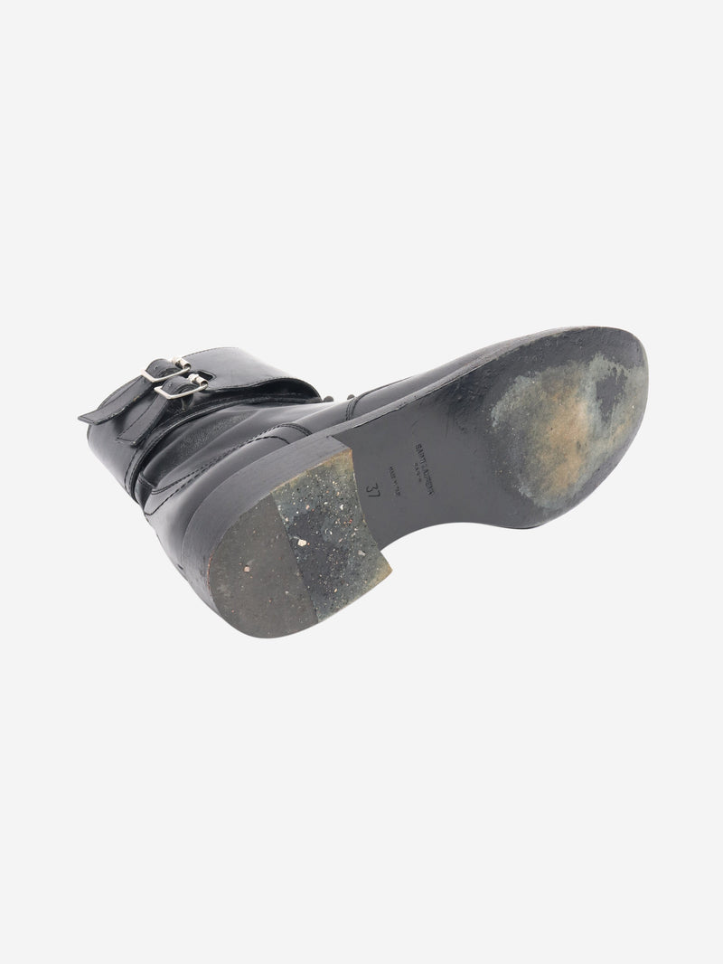 Black Patti combat boots - size EU 37 Boots Saint Laurent 