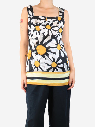 Black daisy-print cami top - size UK 8 Tops Marni 