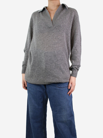 Grey collared jumper - size M Knitwear Khaite 