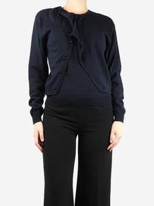 Lemaire Navy blue Trompe L'Oeil cardigan jumper - size S