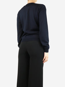 Lemaire Navy blue Trompe L'Oeil cardigan jumper - size S