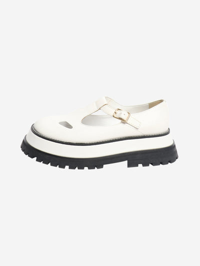 White chunky mary-janes - size EU 37.5