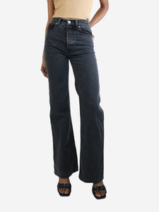 Paco Rabanne Black washed-denim straight-leg jeans - size IT 34