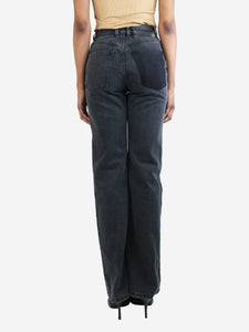 Paco Rabanne Black washed-denim straight-leg jeans - size IT 34