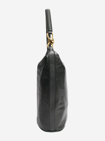 Dark green leather knot shoulder bag alternate image