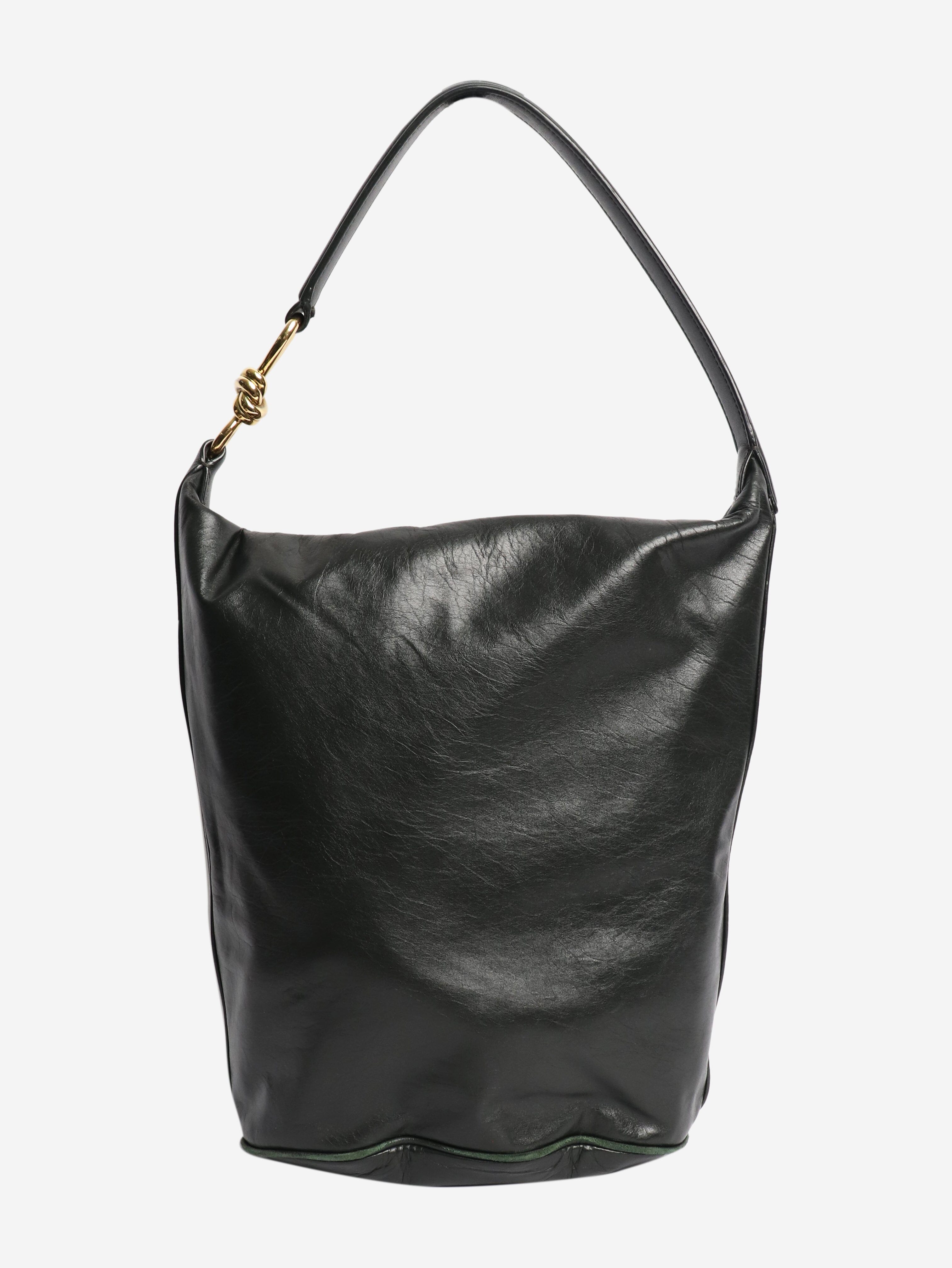 Dark green leather knot shoulder bag Bags Bottega Veneta 