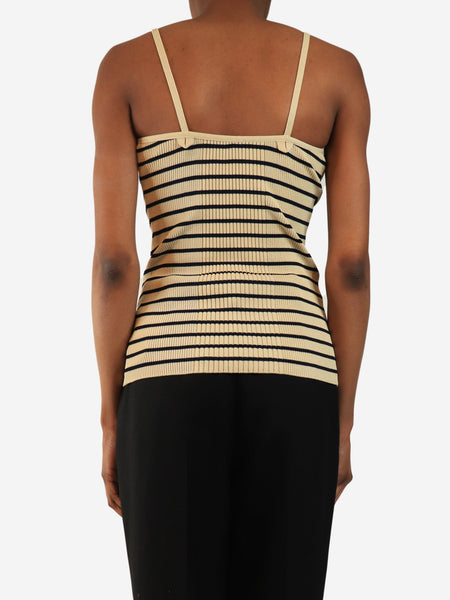 Neutral striped tank top - size S alternate image
