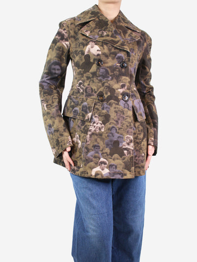 Multicoloured double-breasted floral denim jacket - size UK 8 Coats & Jackets Marni 