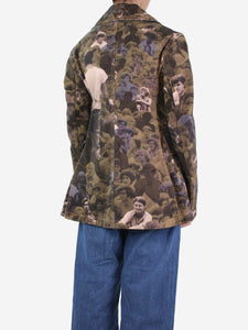 Marni Multicoloured double-breasted floral jacket - size UK 8