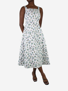 Erdem White floral jacquard dress - size UK 10