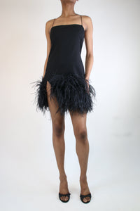 The Attico Black ''Fujiko'' black mini dress - size UK 8