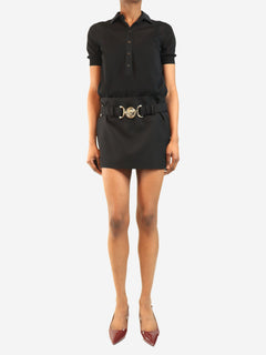 Black belted mini skirt - size UK 8 Skirts Versace 
