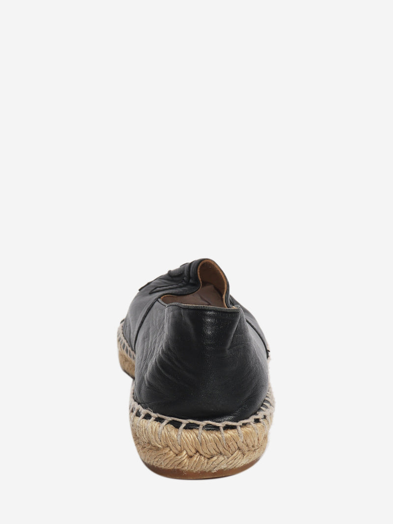 Black lambskin CC espadrilles - size EU 42 Flat Shoes Chanel 