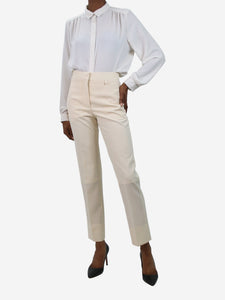 Givenchy Cream tailored trousers - size FR 34