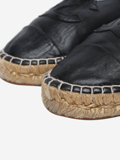 Black lambskin CC espadrilles - size EU 42 Flat Shoes Chanel 