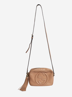 Beige soho disco leather camera cross-body bag Cross-body Bags Gucci 