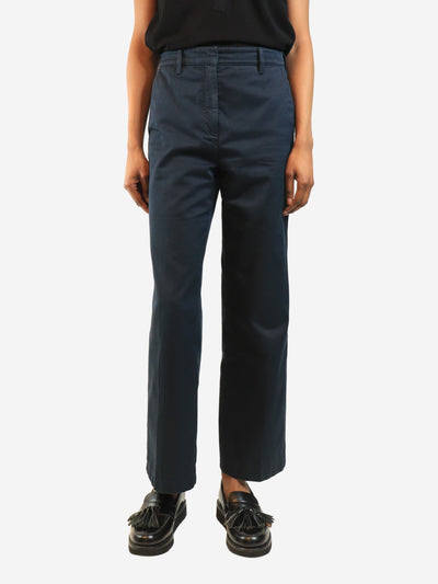 Navy cotton trousers - size UK 4 Trousers Prada 