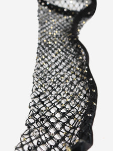 Jimmy Choo Black Mixon 100 thigh high boots - size EU 37 (UK 4)