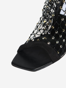 Jimmy Choo Black Mixon 100 thigh high boots - size EU 37 (UK 4)