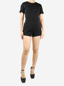 T Alexander Wang Black short-sleeved scuba playsuit - size S