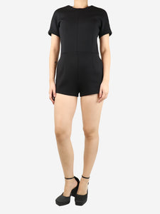 T Alexander Wang Black short-sleeved scuba playsuit - size S