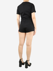 T Alexander Wang Black short-sleeved scuba playsuit - size S