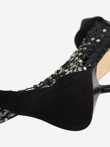 Jimmy Choo Black Mixon 100 thigh high boots - size EU 37 (UK 4)