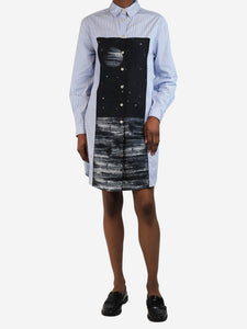 Marc by Marc Jacobs Blue striped shirt dress - size XS