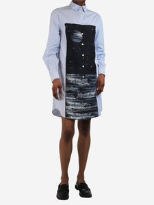 Marc by Marc Jacobs Blue striped shirt dress - size XS