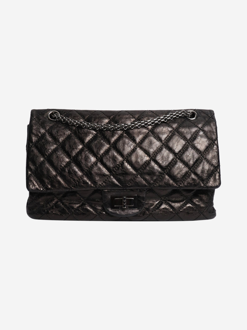 Black 2006 2.55 black lambskin quilted shoulder bag Shoulder bags Chanel 