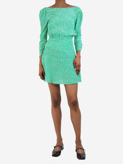 Green floral printed mini dress - size XXS Dresses Rixo 