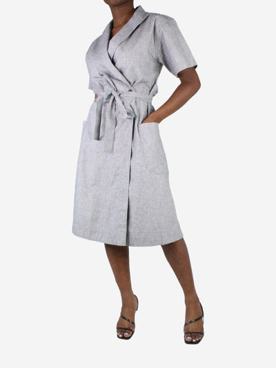 Grey belted pocket dress - size M Dresses Margaret Howell MHL