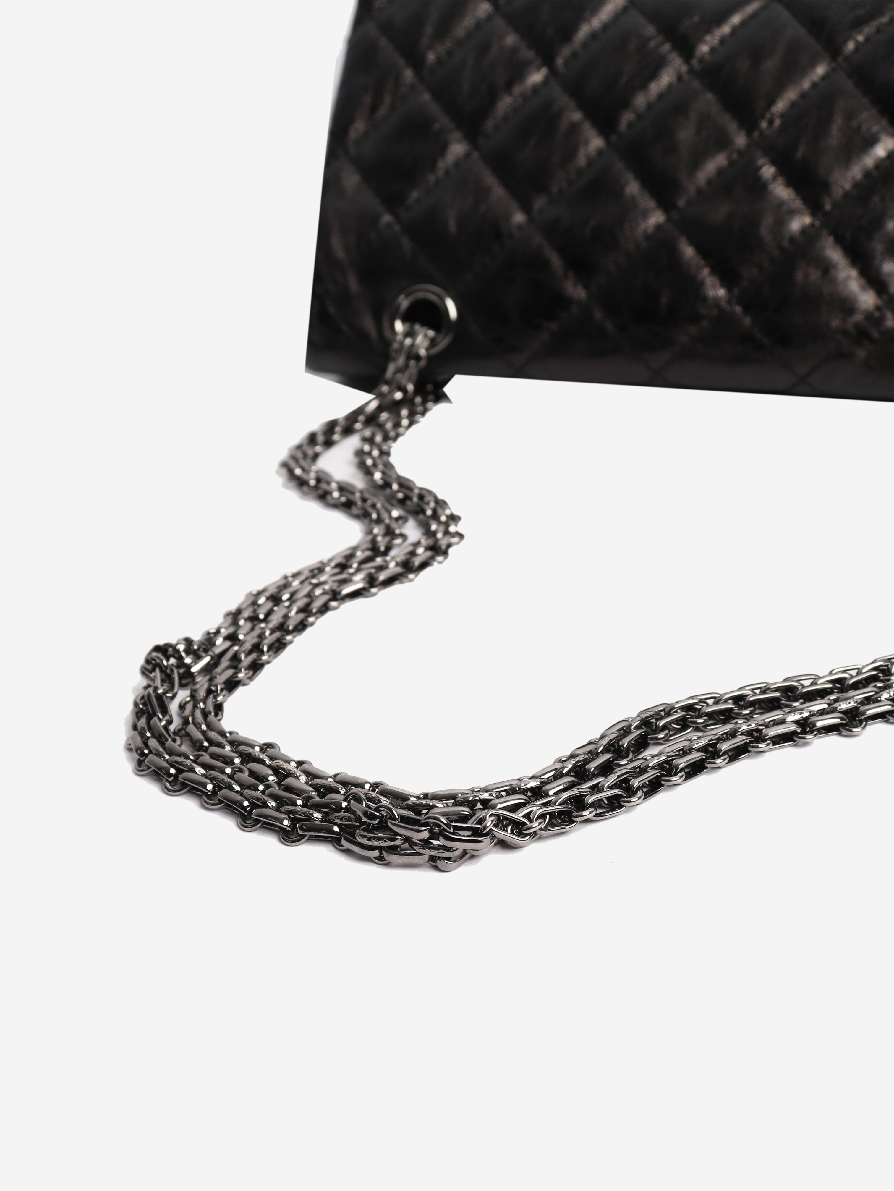 Black 2006 2.55 black lambskin quilted shoulder bag Shoulder bags Chanel 