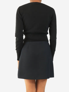 Black cashmere cropped cardigan - size XS Knitwear N.Peal 