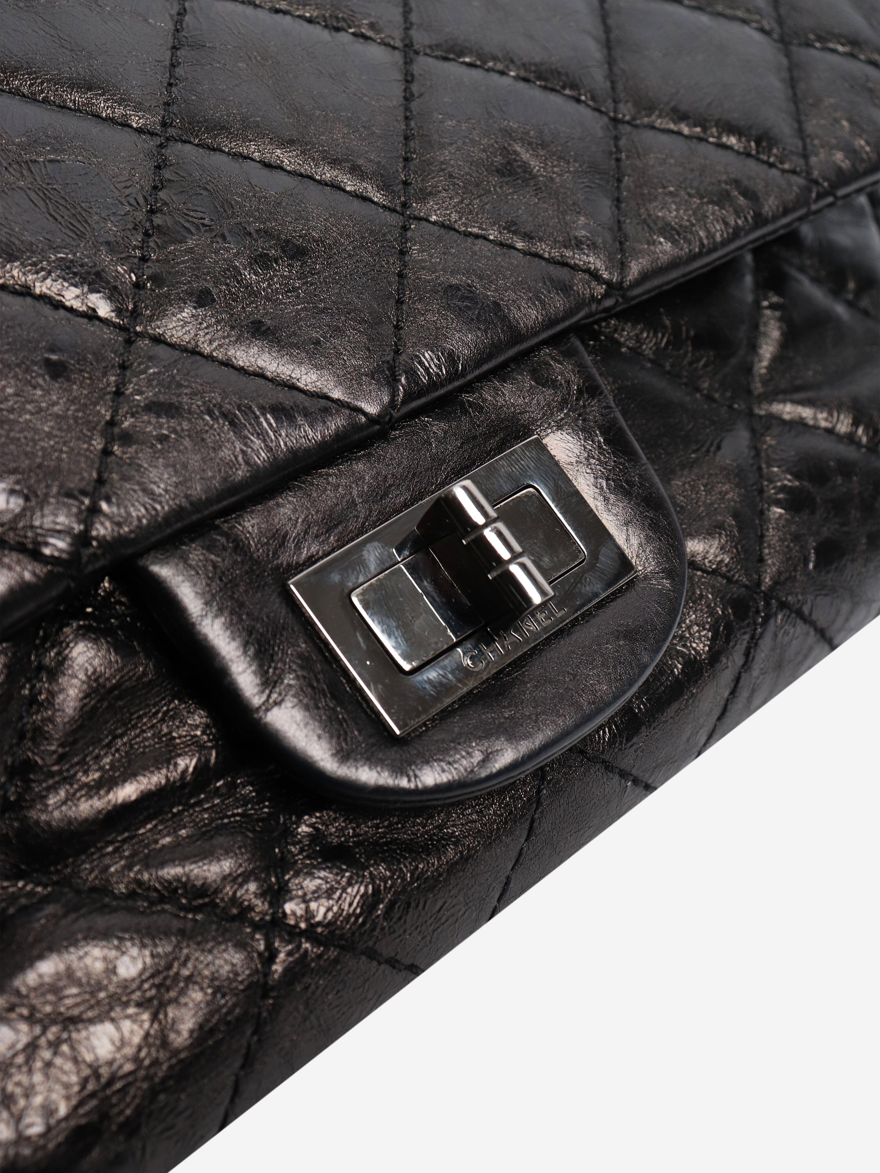 Black 2006 2.55 black lambskin quilted shoulder bag Shoulder bags Chanel 