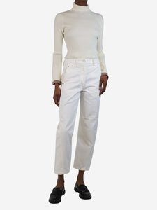 Lemaire White barrel-leg jeans - size UK 8