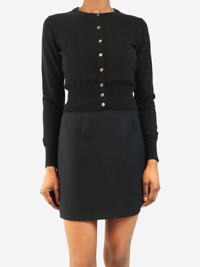 Black cashmere cropped cardigan - size XS Knitwear N.Peal 
