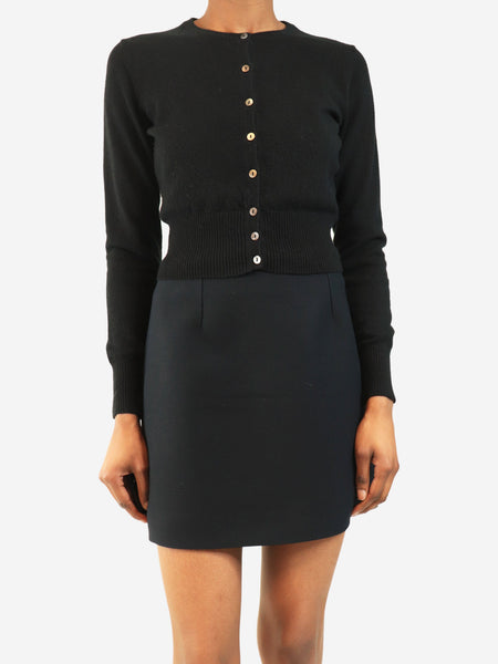 Black cashmere cropped cardigan - size XS product image