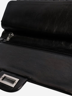 Black 2006 2.55 black lambskin quilted shoulder bag Shoulder bags Chanel 
