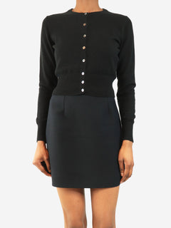 Black cashmere cropped cardigan - size XS Knitwear N.Peal 