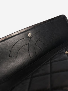 Black 2006 2.55 black lambskin quilted shoulder bag Shoulder bags Chanel 