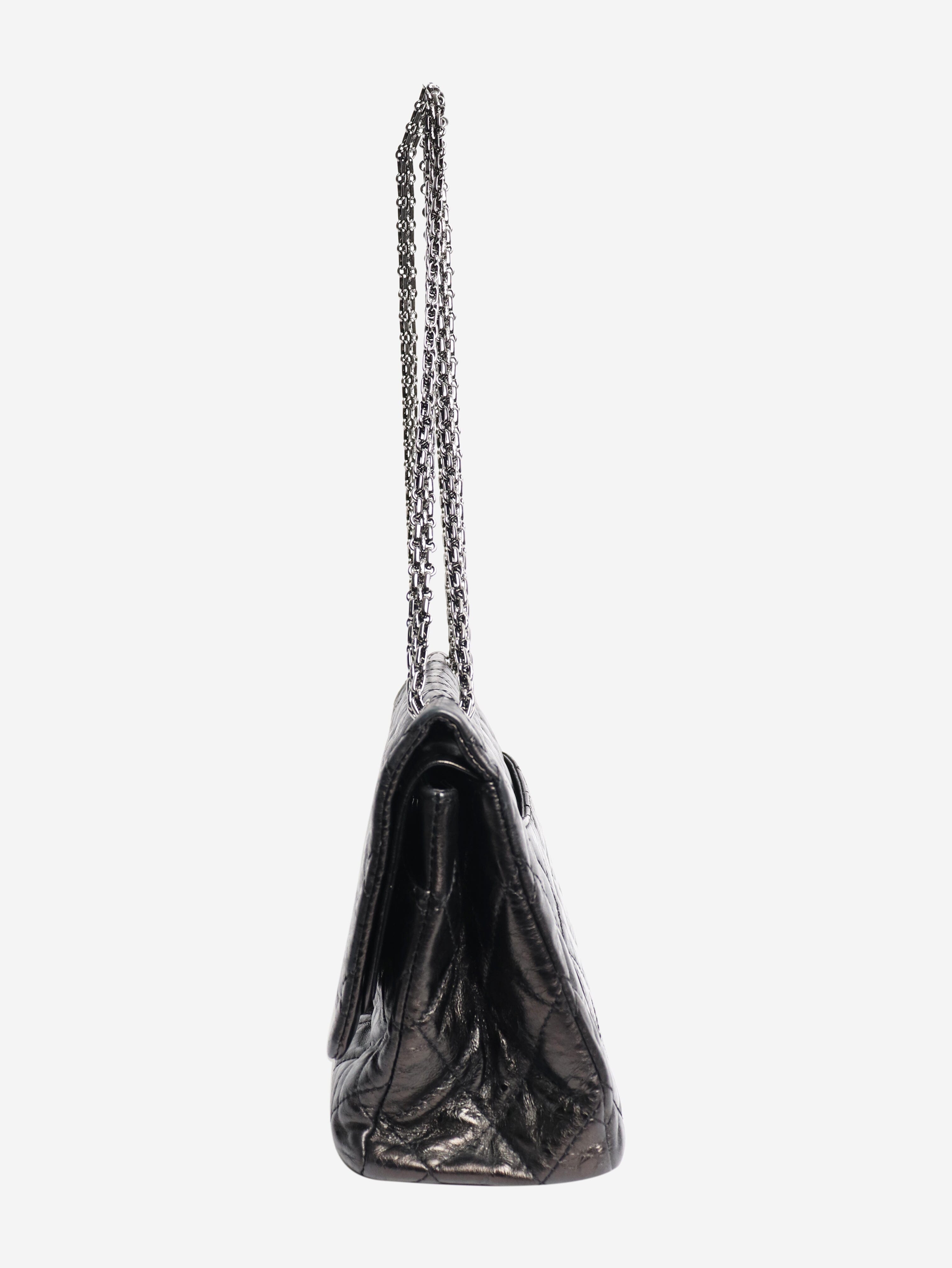 Black 2006 2.55 black lambskin quilted shoulder bag Shoulder bags Chanel 