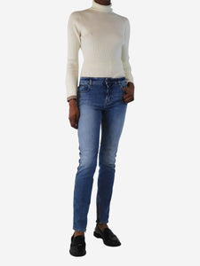 Tom Ford Blue slim-leg jeans - size UK 8